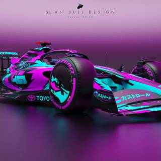 Neon F1 car wallpaper
