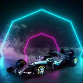 Neon F1 car wallpaper