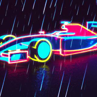 Neon F1 car wallpaper