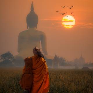 Buddha monk wallpaper