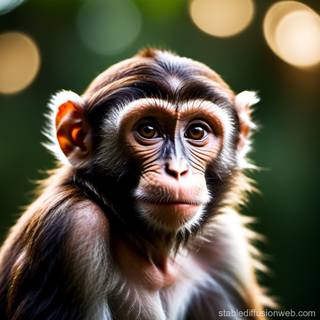 Sad monkey wallpaper