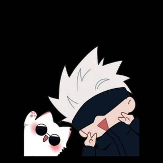 Gojo Cat 4k wallpaper