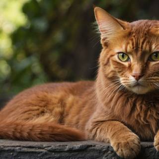 Orange cat 4k wallpaper