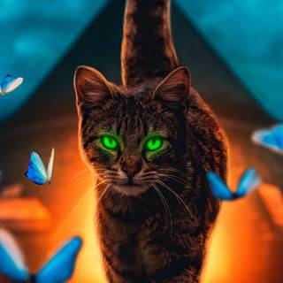 Cat phone 4k wallpaper