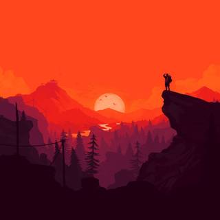 Firewatch red wallpaper