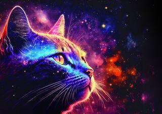 Abstract cat wallpaper