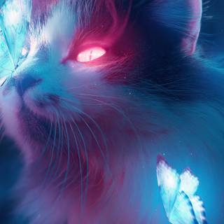 Cat art 4k wallpaper