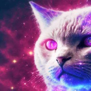 Cat art 4k wallpaper