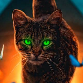 Cat art 4k wallpaper