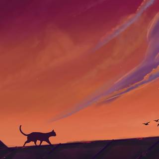 Cat art 4k wallpaper