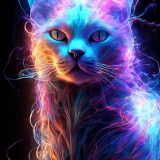 Neon animal phone wallpaper