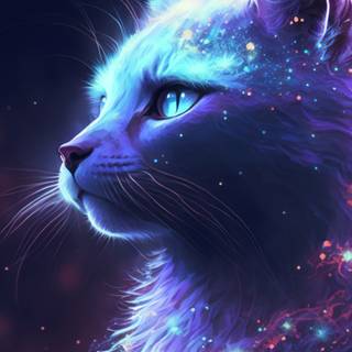 Cat art 4k wallpaper