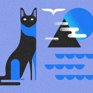 Cat art 4k wallpaper