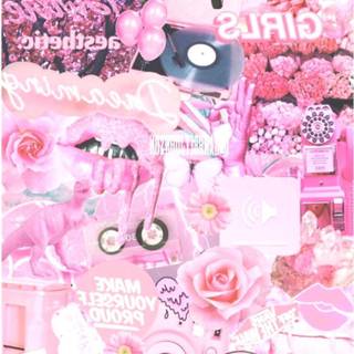 Pink collage phone wallpaper