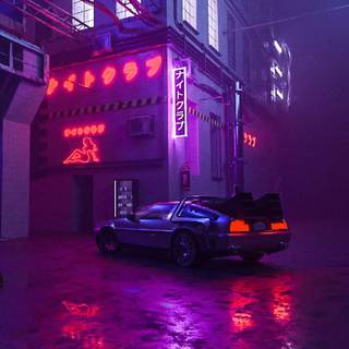 Delorean iPhone wallpaper