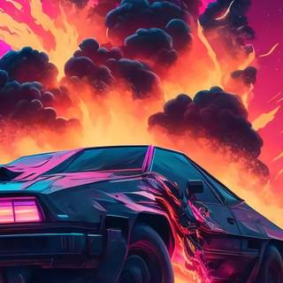 Delorean iPhone wallpaper