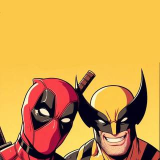 Deadpool and Wolverine phone wallpaper