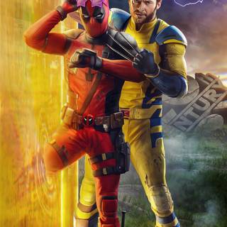 Deadpool and Wolverine phone wallpaper