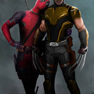 Deadpool and Wolverine phone wallpaper