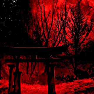 Red moon phone wallpaper