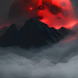 Red moon phone wallpaper