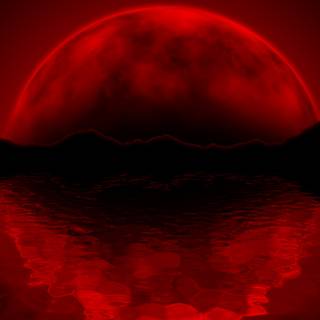Red moon desktop wallpaper