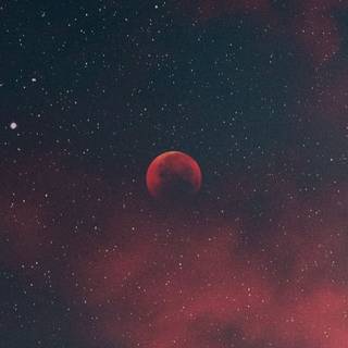Red moon phone wallpaper