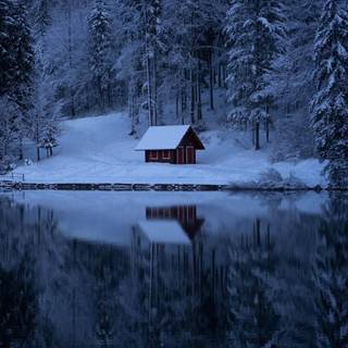 Cabin iPhone wallpaper