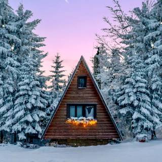 Cabin iPhone wallpaper