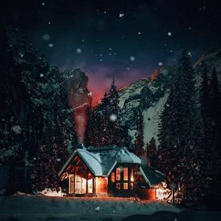 Cabin iPhone wallpaper