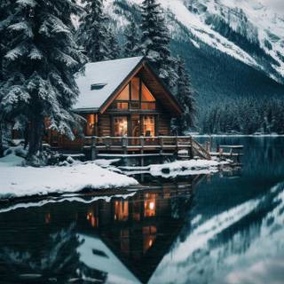 Cabin iPhone wallpaper