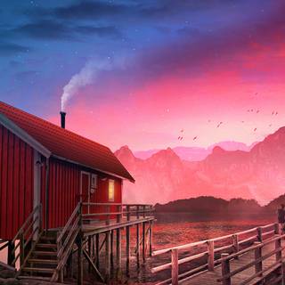 Cabin iPhone wallpaper