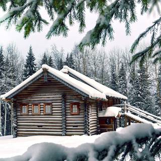 Cabin iPhone wallpaper