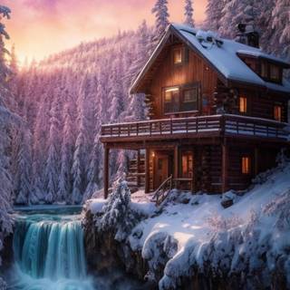 Cabin iPhone wallpaper