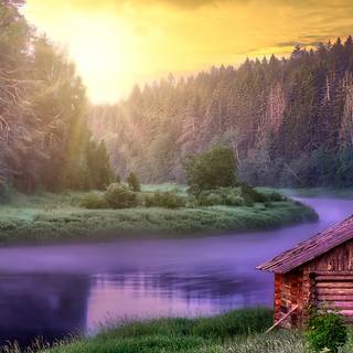 Cabin iPhone wallpaper