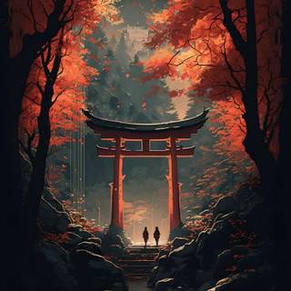 Japanese Torii Gate wallpaper