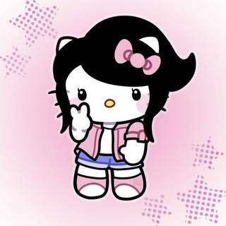 Hello Kitty with hair wallpaper