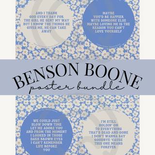 Benson Boone lyrics wallpaper