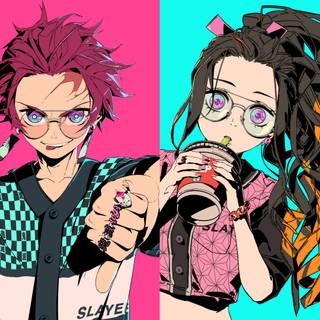 Tanjiro and Inosuke wallpaper