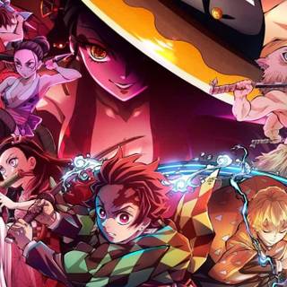 Demon Slayer fighting wallpaper