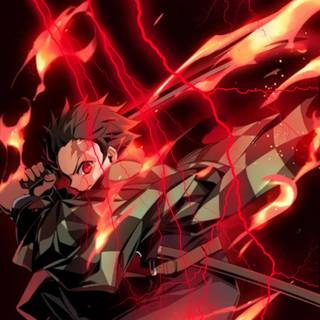 Demon Slayer fighting wallpaper