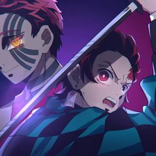 Demon Slayer fighting wallpaper
