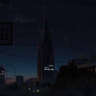 Rainy city 4k wallpaper