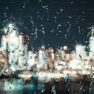 Rainy city 4k wallpaper