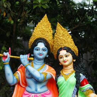 Krishna face 4k wallpaper