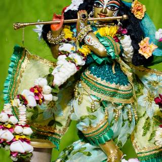 Krishna face 4k wallpaper