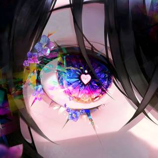 Anime eyes phone wallpaper