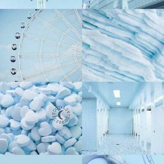 Pastel blue phone wallpaper