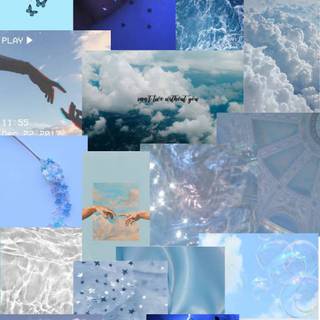Pastel blue phone wallpaper