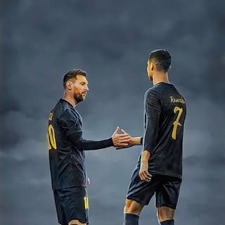 Ronaldo and Messi phone wallpaper